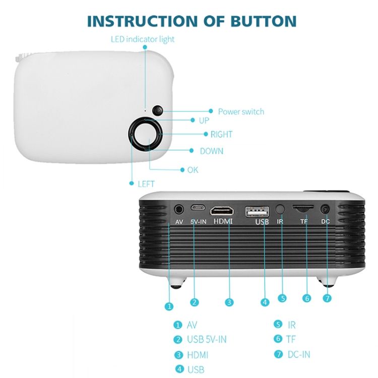 Portable 4K Ultra HD DLP Mini Smart Projector