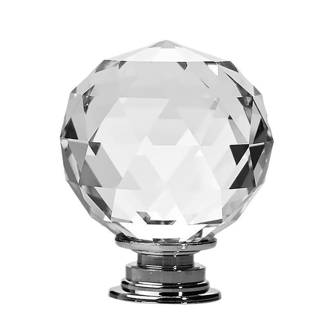 30mm Round Diamond Crystal Glass Shape Glass Cupboard Drawer Handle