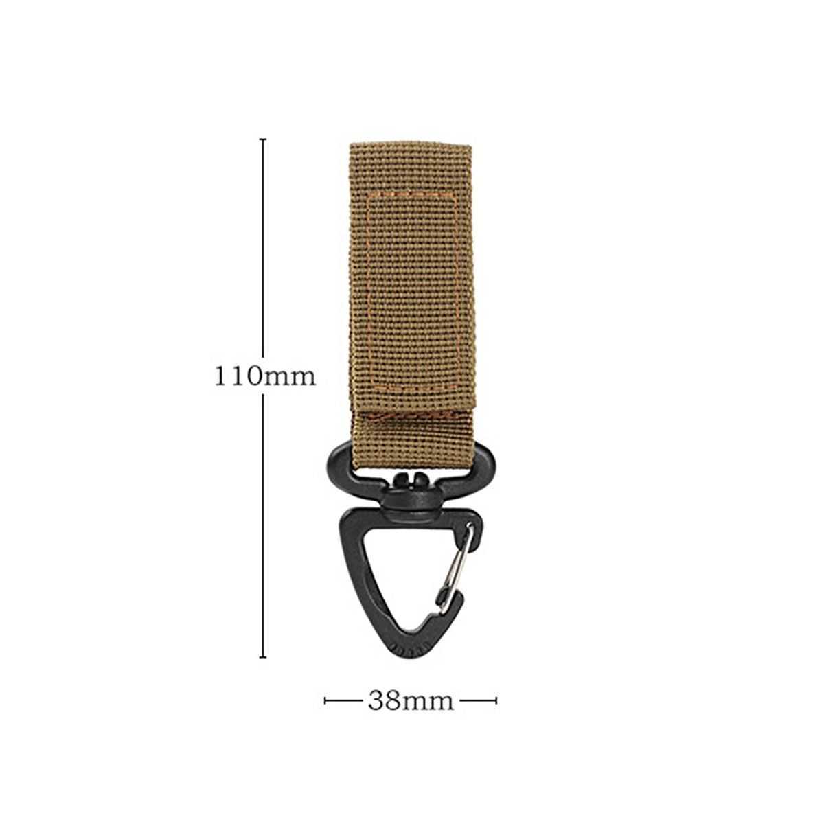 2Pcs Backpack Buckle Multifunctional Hiking Buckle Khaki