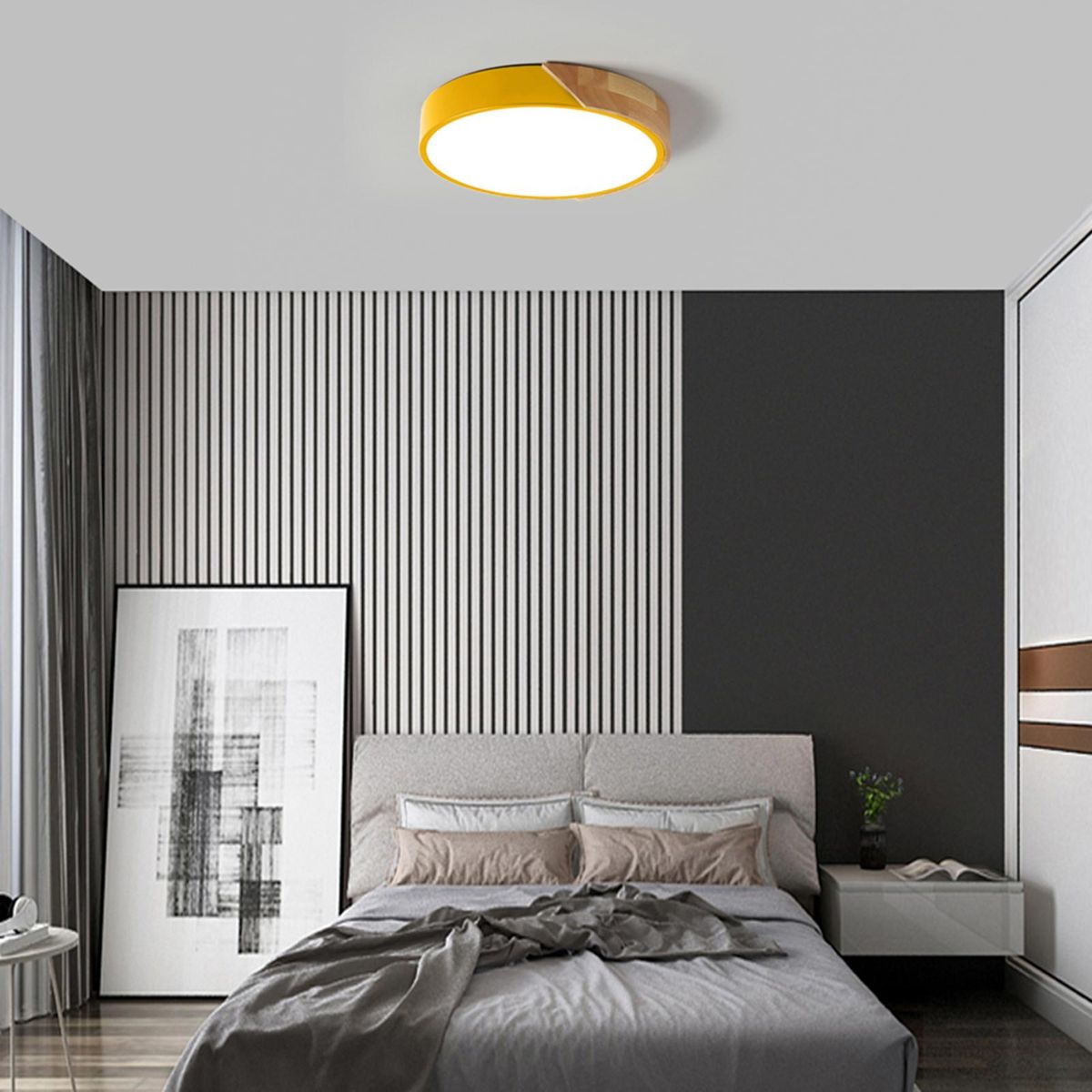 AC220-240V 24W  LED Round Circular Lamp Ceiling Light BT Connected Connection App Control with Remote Control for Aisle Stair Hallway Balcony Living Room Bedroom