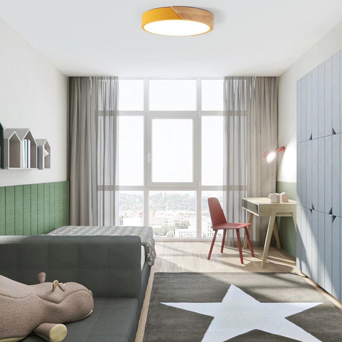 AC220-240V 24W  LED Round Circular Lamp Ceiling Light BT Connected Connection App Control with Remote Control for Aisle Stair Hallway Balcony Living Room Bedroom