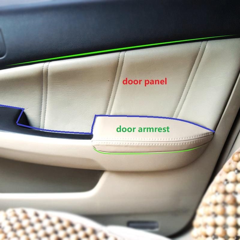 4 Pcs/Set For Honda Accord 7th Gen 2003 2004 2005 2006 2007 Car Door Handle Armrest/By Panel Leather Cover Accessories Trim