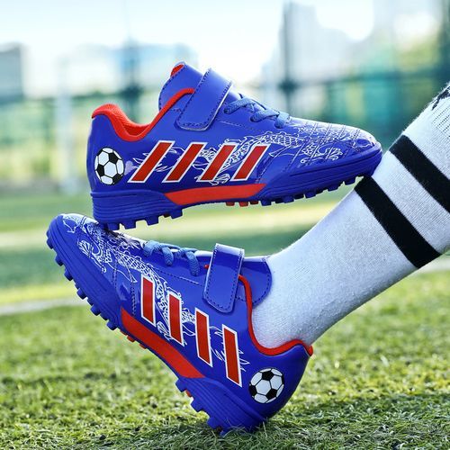 Football Sport Shoes For Boys VELCRO Children's Sneakers Blue