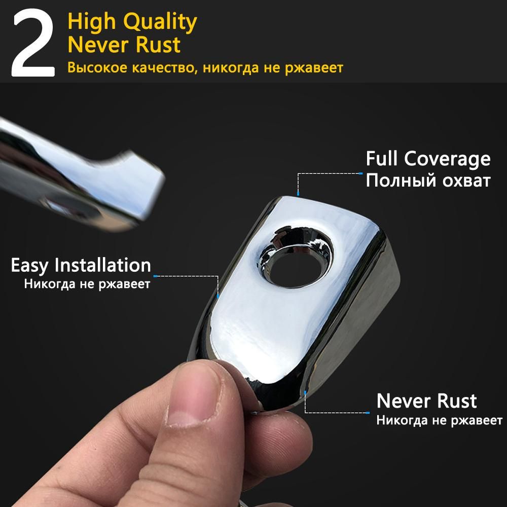 for Peugeot 3008 MK2 2017~ Luxuriou Chrome Exterior Door Handle Cover Car Accessories Stickers Trim Set 2nd Gen 2018