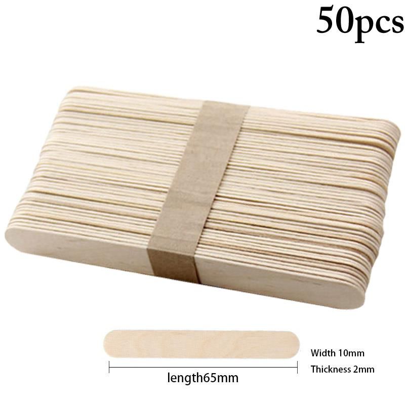 50pcs Popsicle Stick Ice Cube Maker Cream Tools Model Special-Purpose Wooden Craft Stick Lollipop Mold Accessories-1