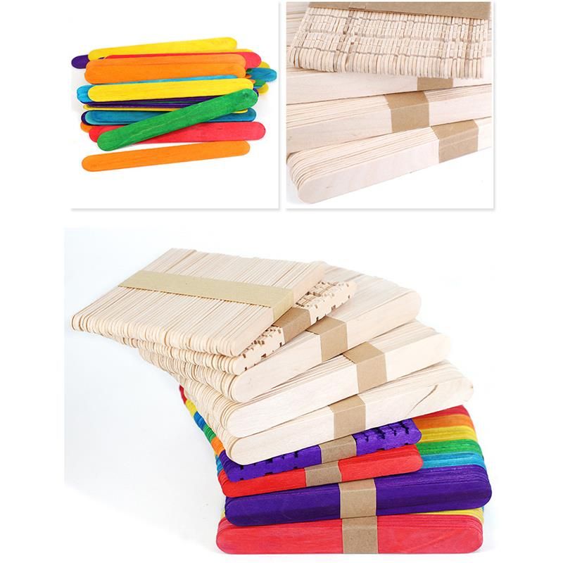 50pcs Popsicle Stick Ice Cube Maker Cream Tools Model Special-Purpose Wooden Craft Stick Lollipop Mold Accessories-1