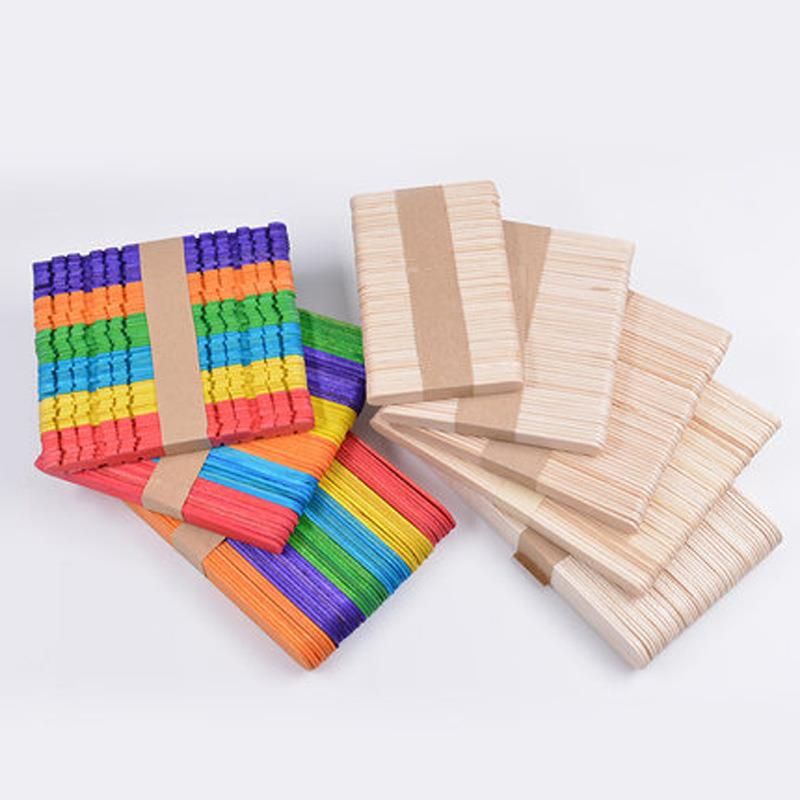 50pcs Popsicle Stick Ice Cube Maker Cream Tools Model Special-Purpose Wooden Craft Stick Lollipop Mold Accessories-1