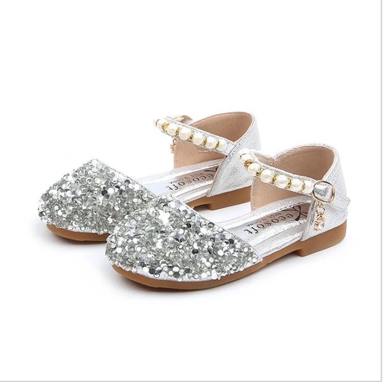 Sequin Pearl Dance Party Shoes For Girls
