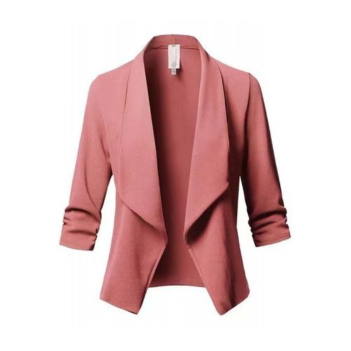 Women Coat Jacket Ladies Zipper Blazers Motorcycle Leather Cotton Suit