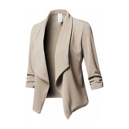 Women Coat Jacket Ladies Zipper Blazers Motorcycle Leather Cotton Suit