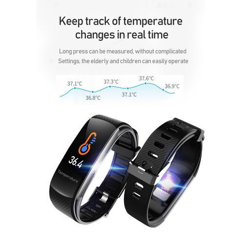 Bluetooth Fitness Temperature Monitoring Smart Bracelet