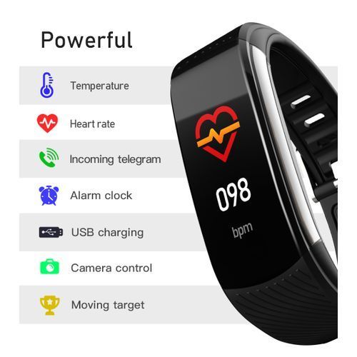 Bluetooth Fitness Temperature Monitoring Smart Bracelet