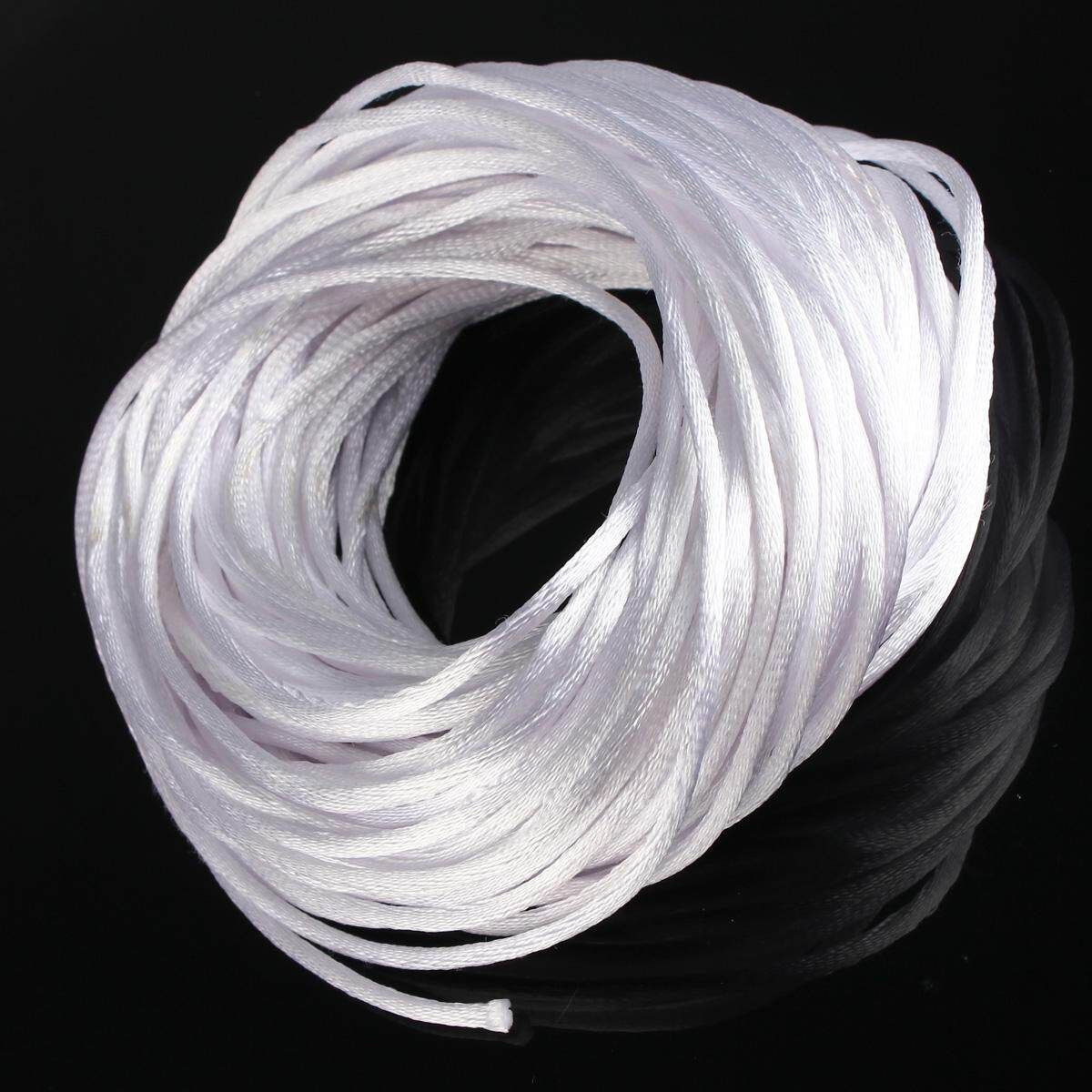 20M Rope 2mm Nylon Chinese Knot Cord Macrame Bead Braided Jewelry Thread String White