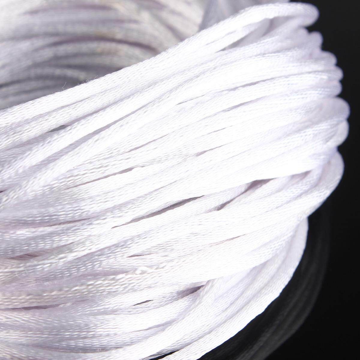 20M Rope 2mm Nylon Chinese Knot Cord Macrame Bead Braided Jewelry Thread String White