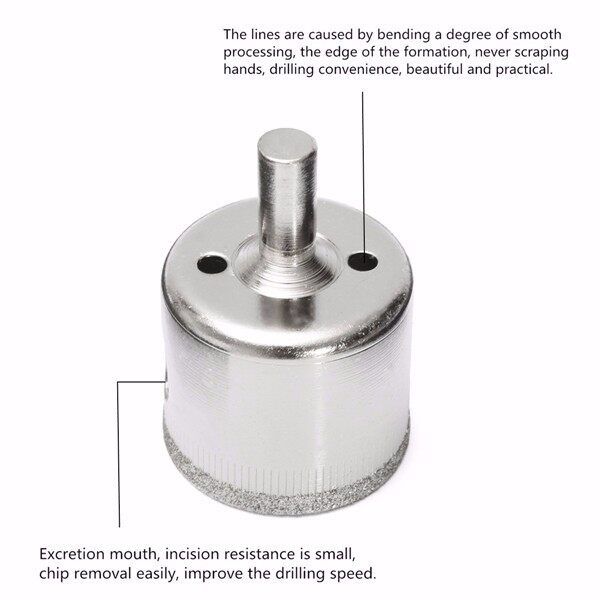 20PCS 4-40mm Diamond Hole Drill Core Bit F/ Marble Porcelain Glass Granite Tile Set For Glass Ceramic Marble