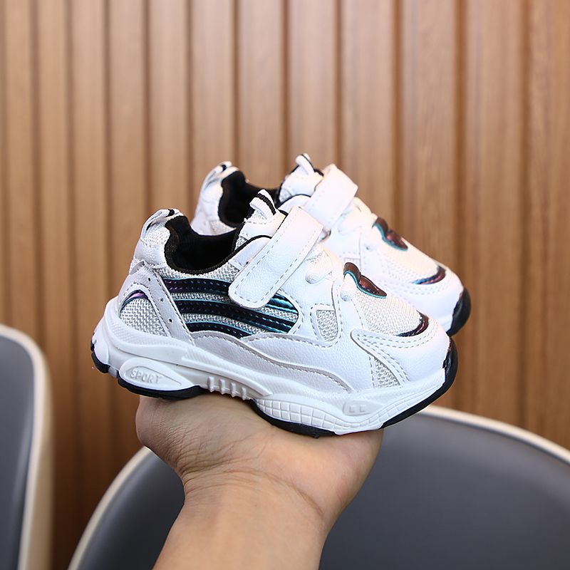 Teen Children's Leather Sports Shoes Casual Running -White