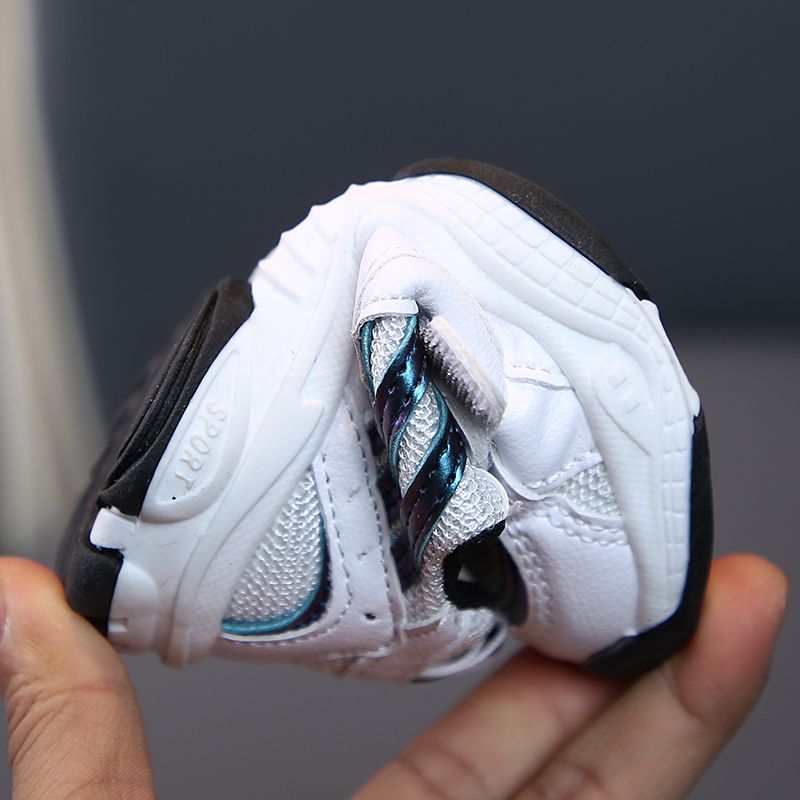 Teen Children's Leather Sports Shoes Casual Running -White