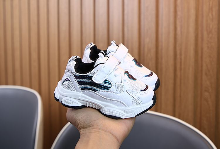 Teen Children's Leather Sports Shoes Casual Running -White