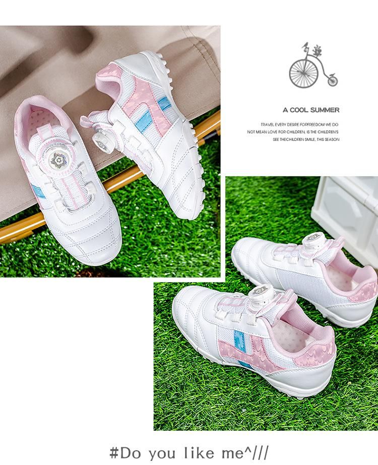 Soccer Shoes Children's Breathable Training Soccer Shoes Pink