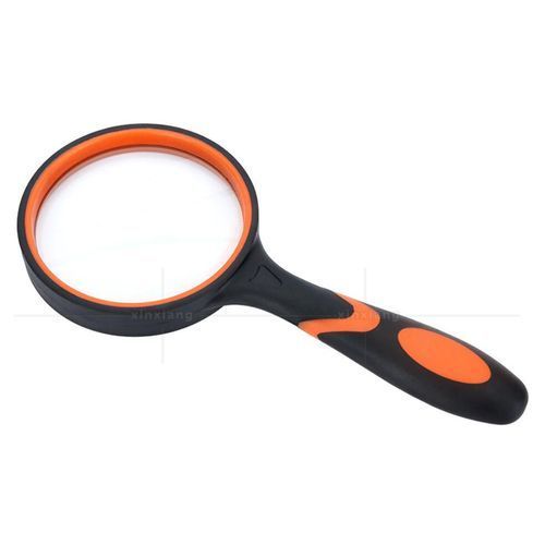 Optical White Glass Lens Rubber Handle 10x HD Magnifiers