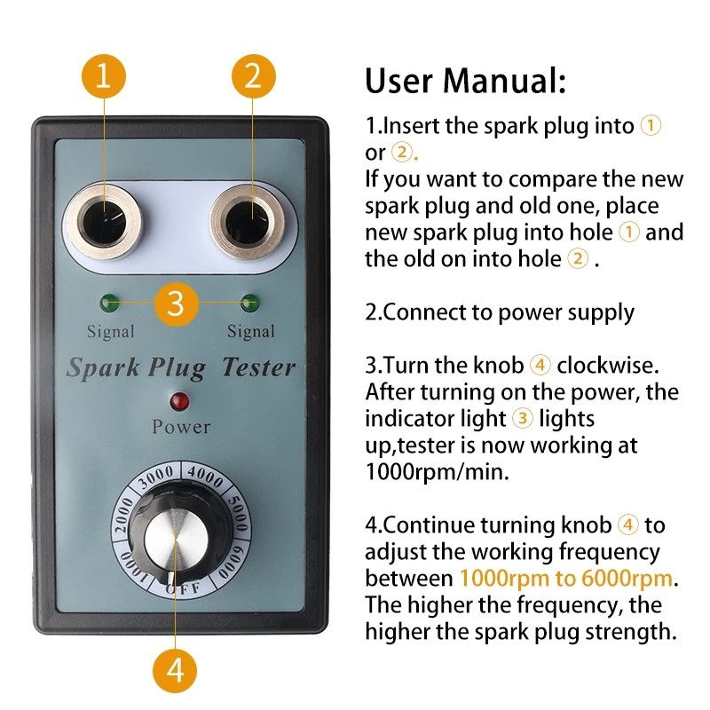 Auto Car Spark Plug Tester With Adjustable Double Hole Detector Ignit