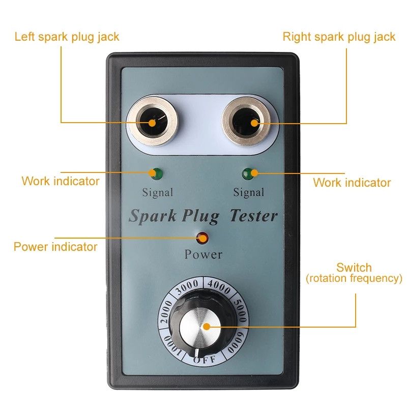 Auto Car Spark Plug Tester With Adjustable Double Hole Detector Ignit