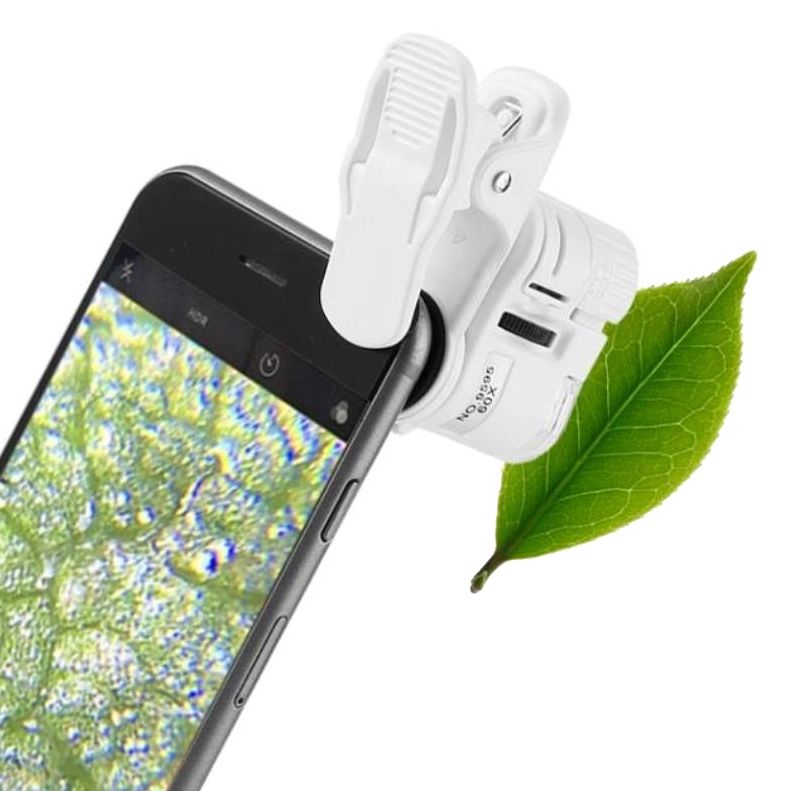 9595W1 60 Times Magnifying Glass Mobile Phone HD Microscope With Led Light