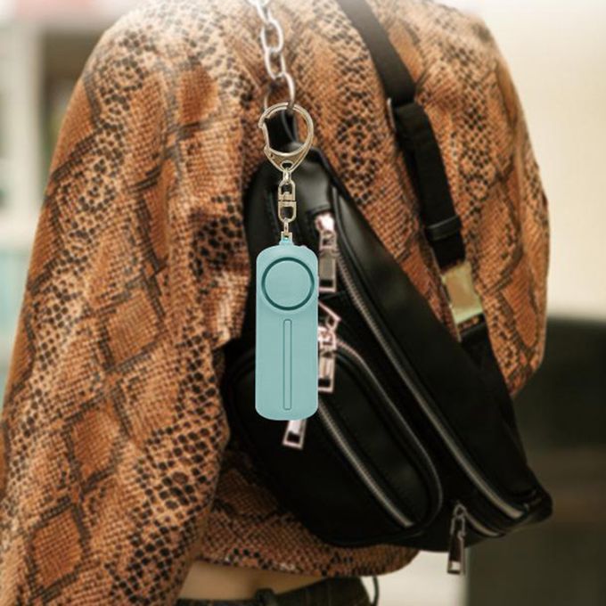 Personal Alarm Keychain W/LED Light 130DB Emergency Safety Alarm  Blue