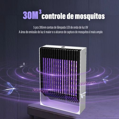 Electric Mosquito Killer UV Lamp USB Rechargeable Indoor