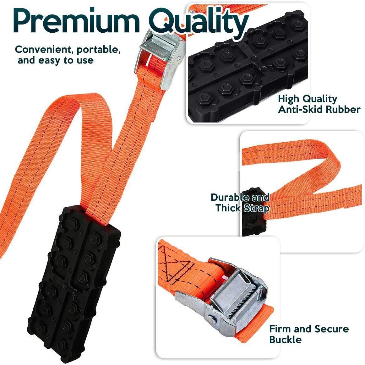 Vehicle Snow Traction Tire Block - 2-Pack Strong for Trucks
