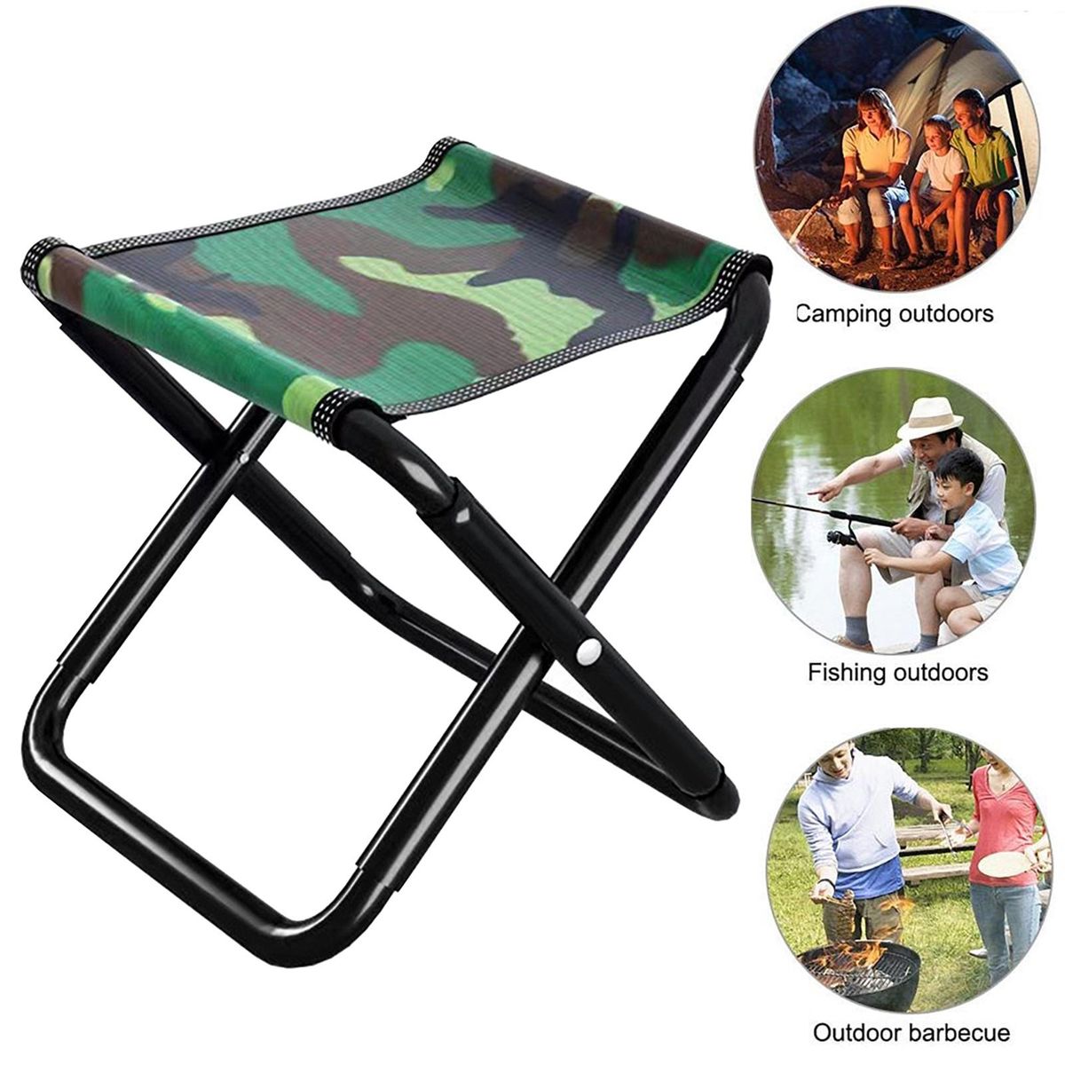 1 Set Fishing Stool Portable Tear Resistance Stool Mix Color