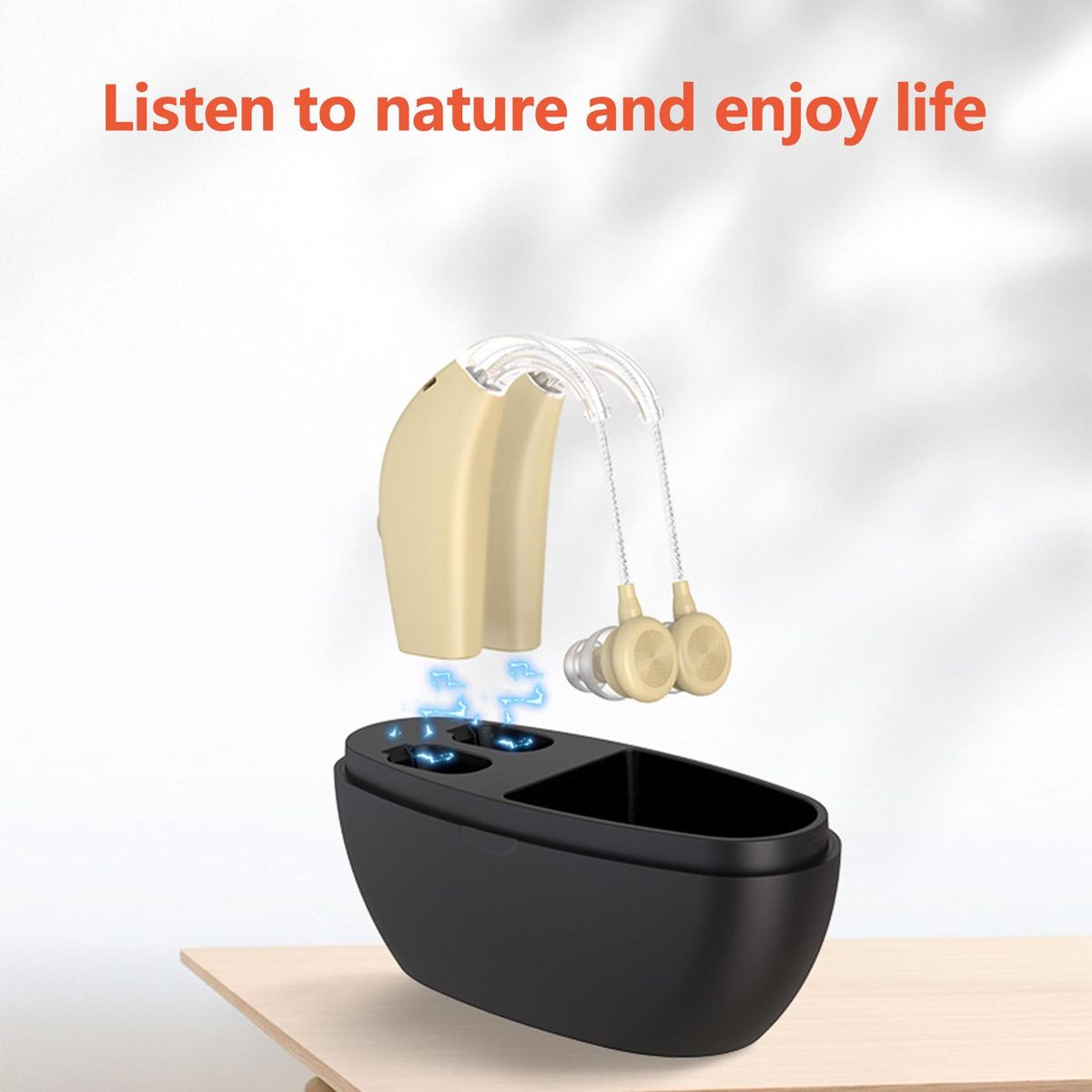 Sound Amplifier Hearing Aids In Ear Hearing Enhancement Device with Storage Case for Adults Seniors Daily & Travel