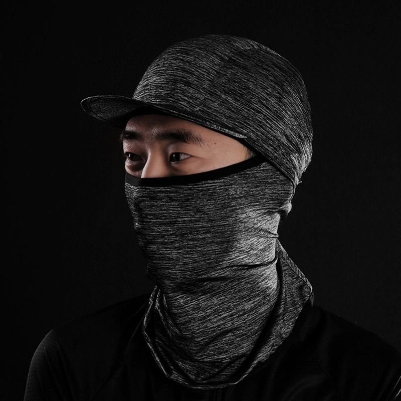 Outdoor Cycling Fishing Sun Protection Hood Face-Linen Grey