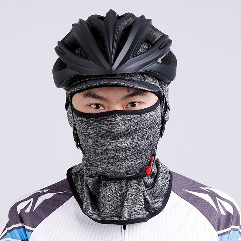 Outdoor Cycling Fishing Sun Protection Hood Face-Linen Grey