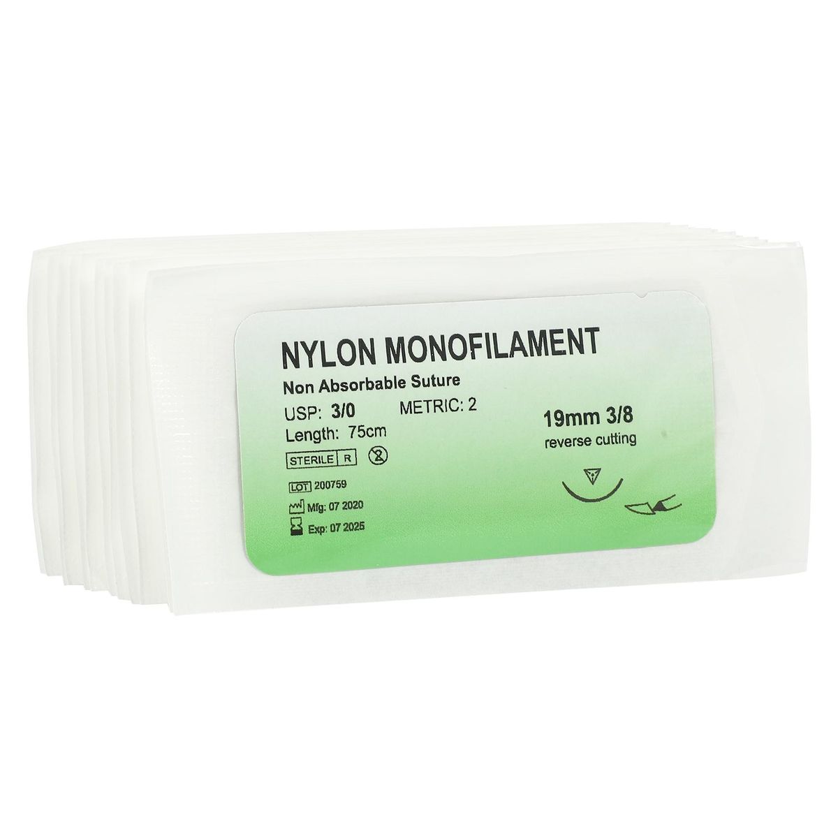 12 Pcs/Set  Suture Nylon Monofilament Thread Suture