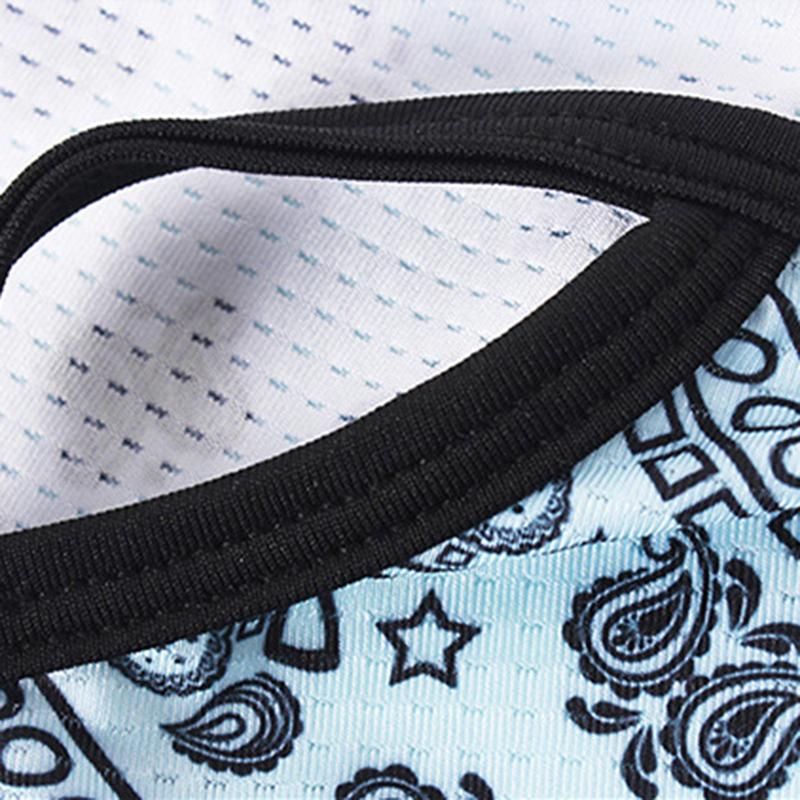 Outdoor Paisley Print Anti-UV Breathable Earloop Face-Grey