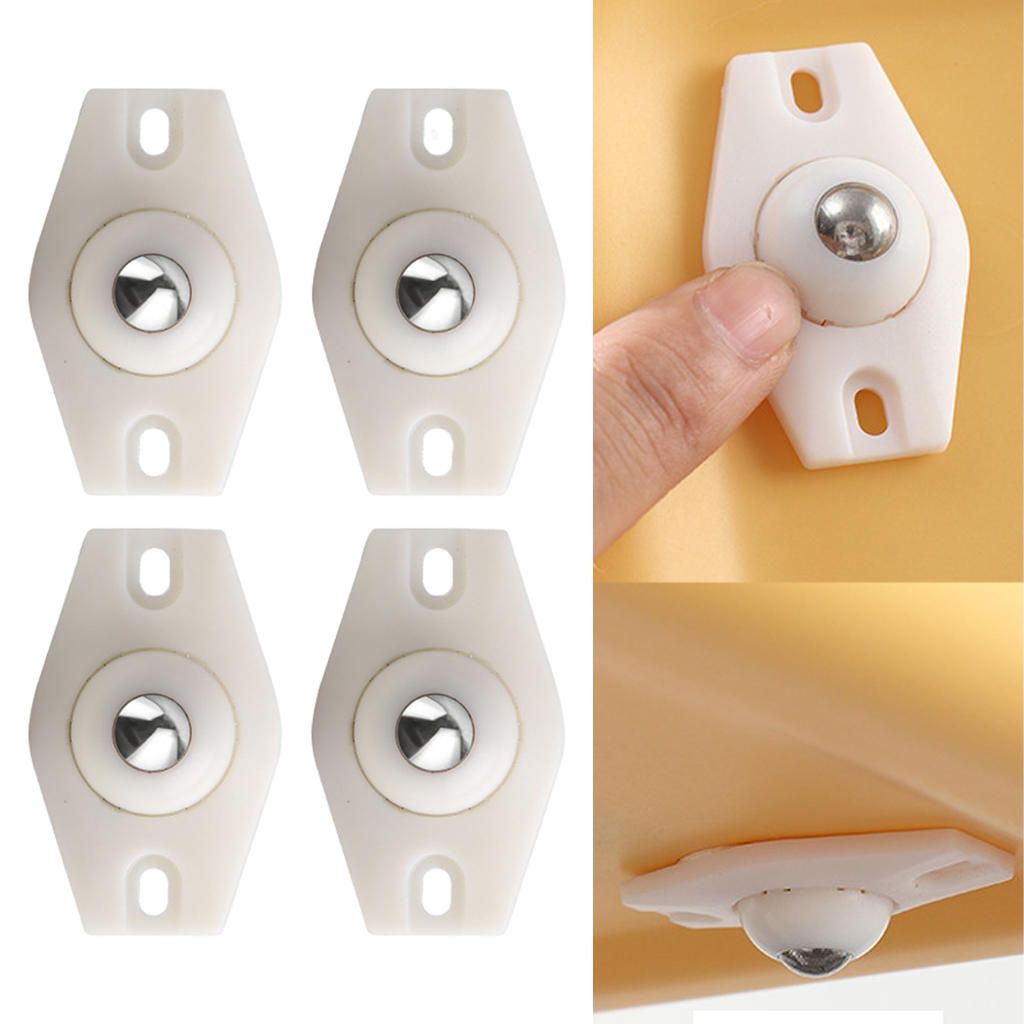 Mini Small Furniture Caster Wheels Castor Roller White