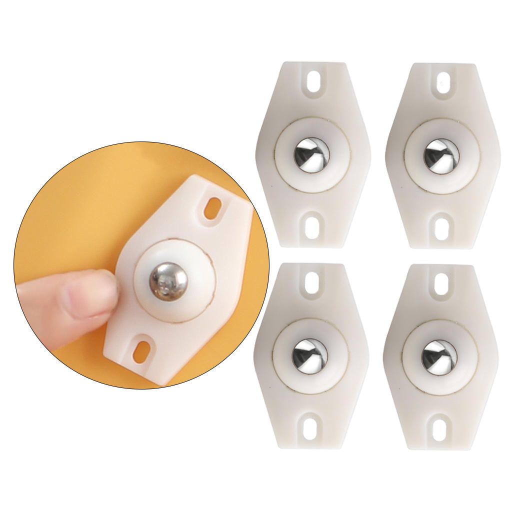 Mini Small Furniture Caster Wheels Castor Roller White