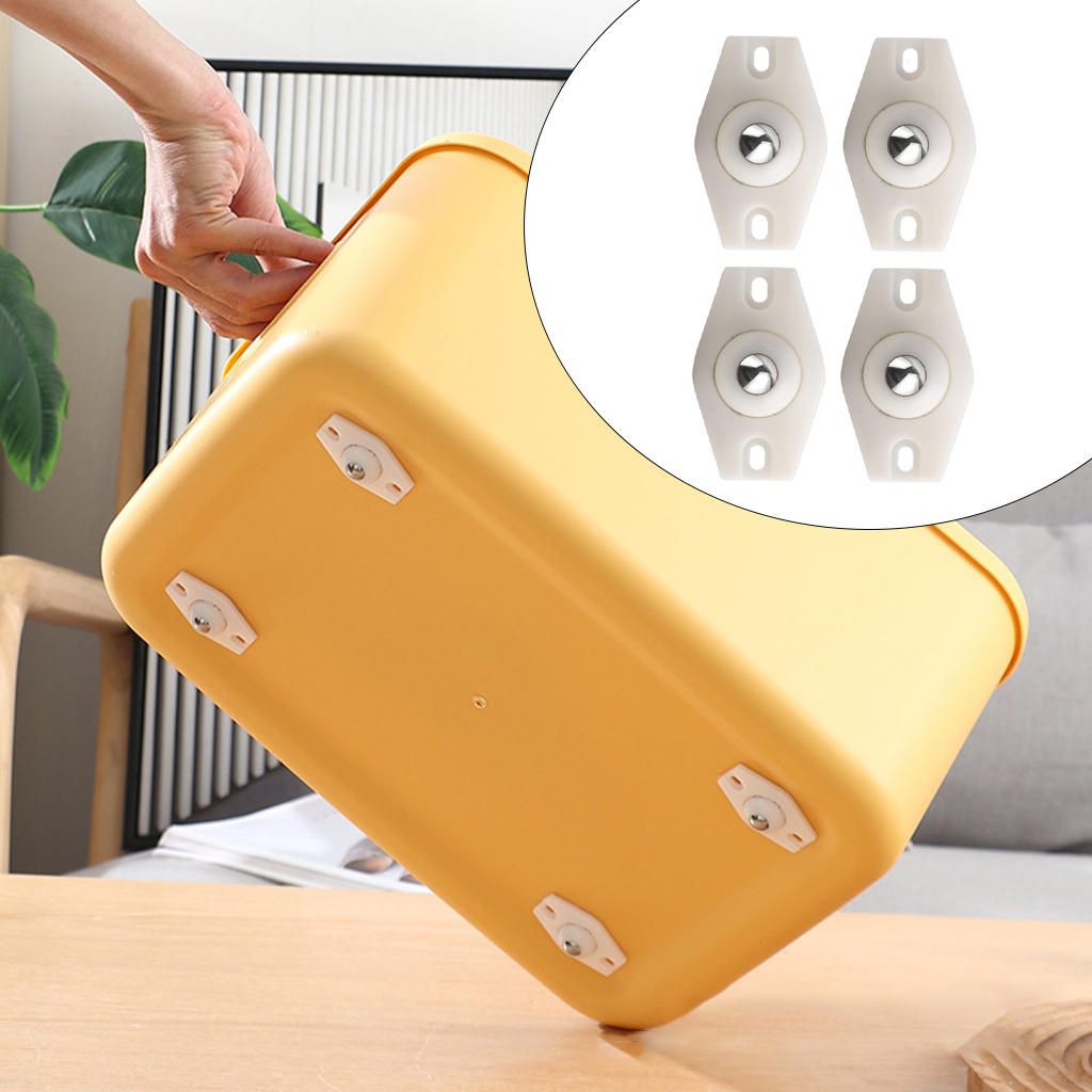Mini Small Furniture Caster Wheels Castor Roller White