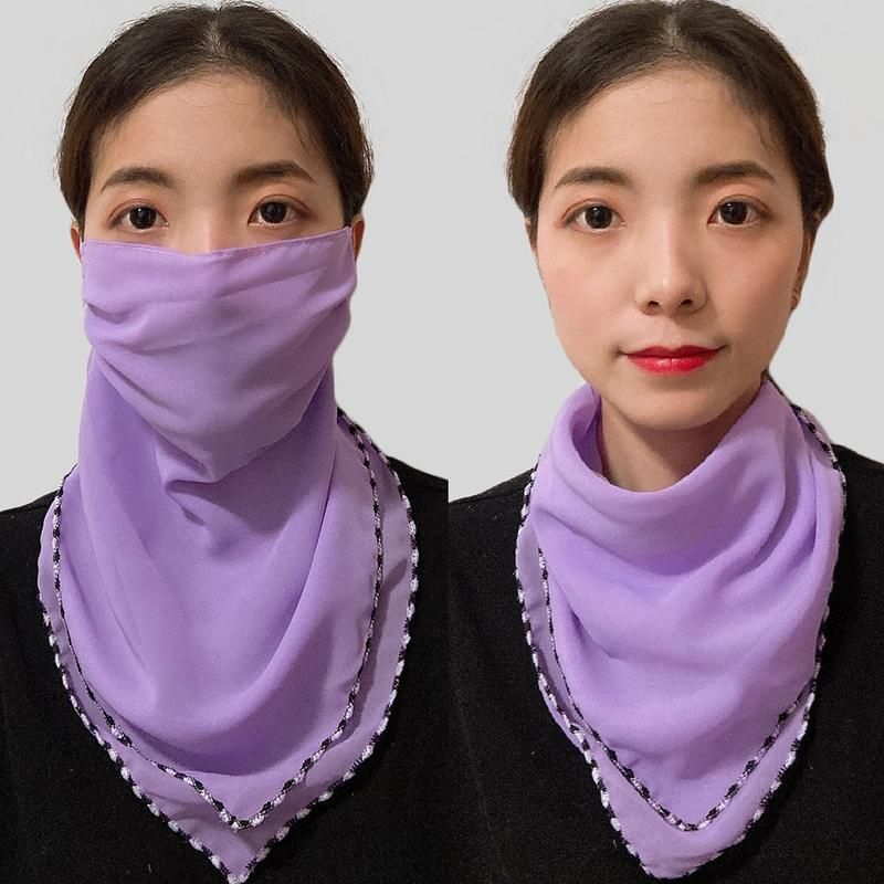 Women Seamless Sun Protection Dustproof Breathable-Purple