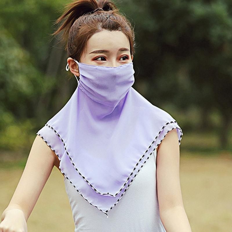 Women Seamless Sun Protection Dustproof Breathable-Purple