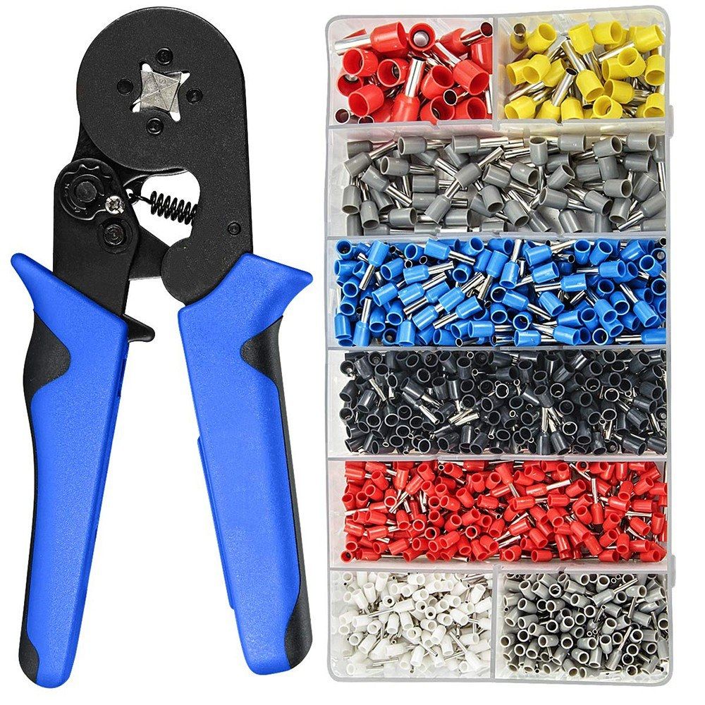 Ferrule Crimping Tool Kit Ferrule Crimper Plier 1200Pcs Wire
