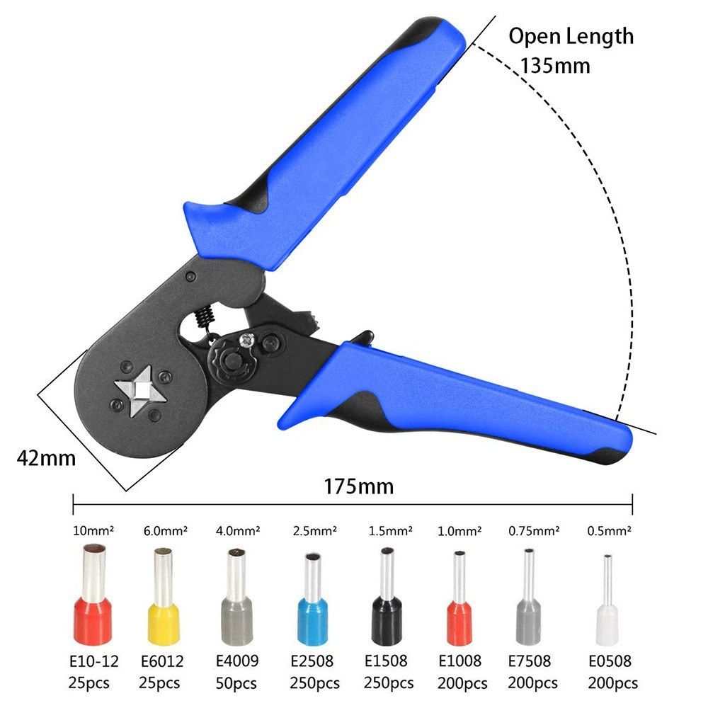 Ferrule Crimping Tool Kit Ferrule Crimper Plier 1200Pcs Wire