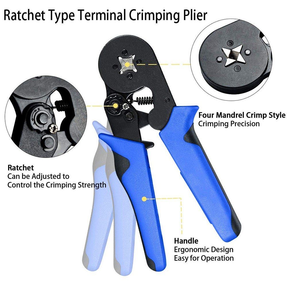 Ferrule Crimping Tool Kit Ferrule Crimper Plier 1200Pcs Wire