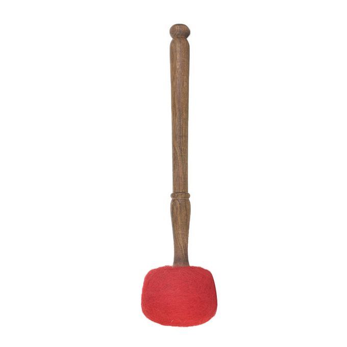 Durable Handmade Wool Felt Hammer Stick Red For Tibetan Singing Red