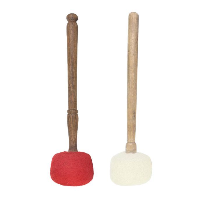 Durable Handmade Wool Felt Hammer Stick Red For Tibetan Singing Red