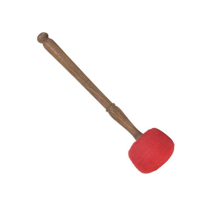 Durable Handmade Wool Felt Hammer Stick Red For Tibetan Singing Red