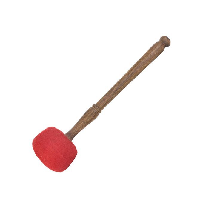 Durable Handmade Wool Felt Hammer Stick Red For Tibetan Singing Red