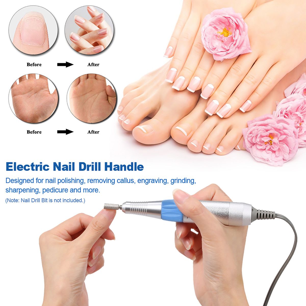 Electric Nail Drill Pen 30000RPM For Manicure Pedicure