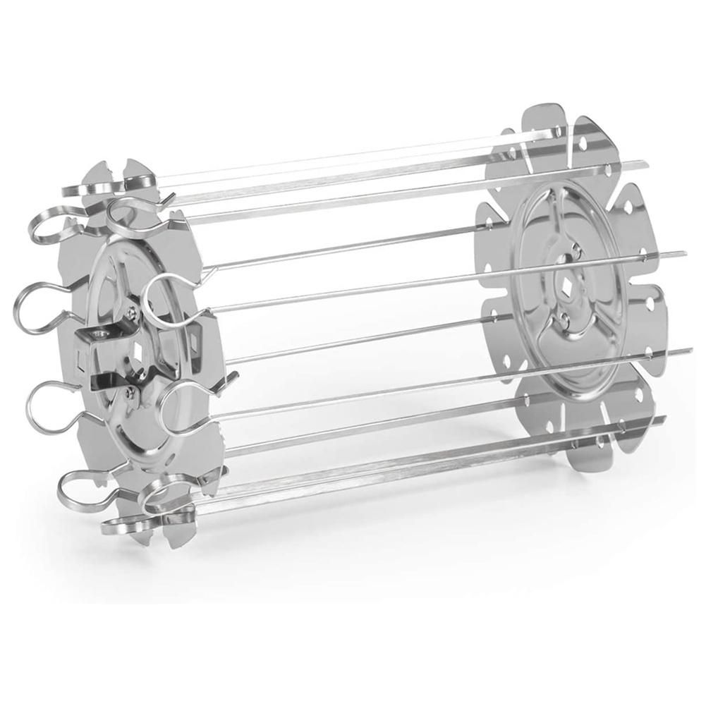 BBQ Steel Metal Roaster Rotisserie Skewers Needle Cage Oven